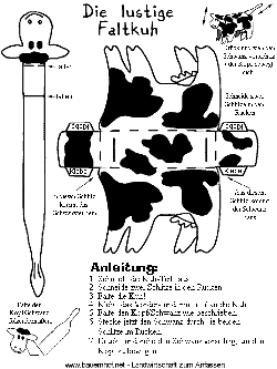 Bastelbogen Kuh2