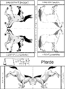 Bastelbogen Pferde